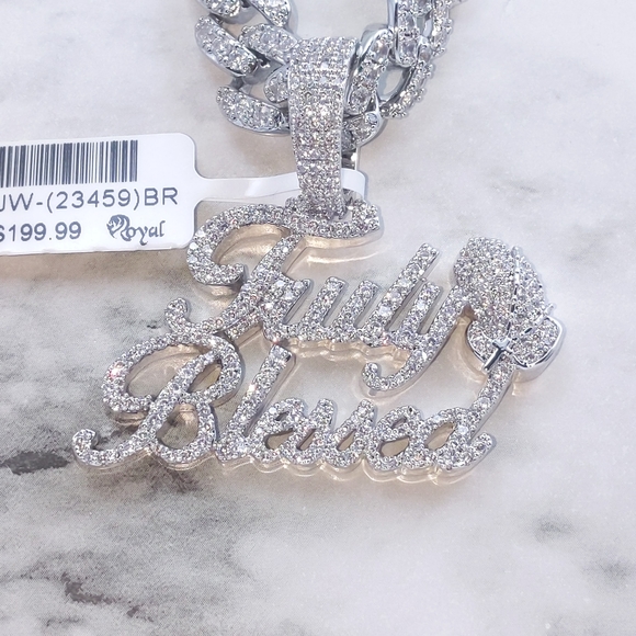 14K White Gold Finish Truly Blessed Pendant - Picture 2 of 12